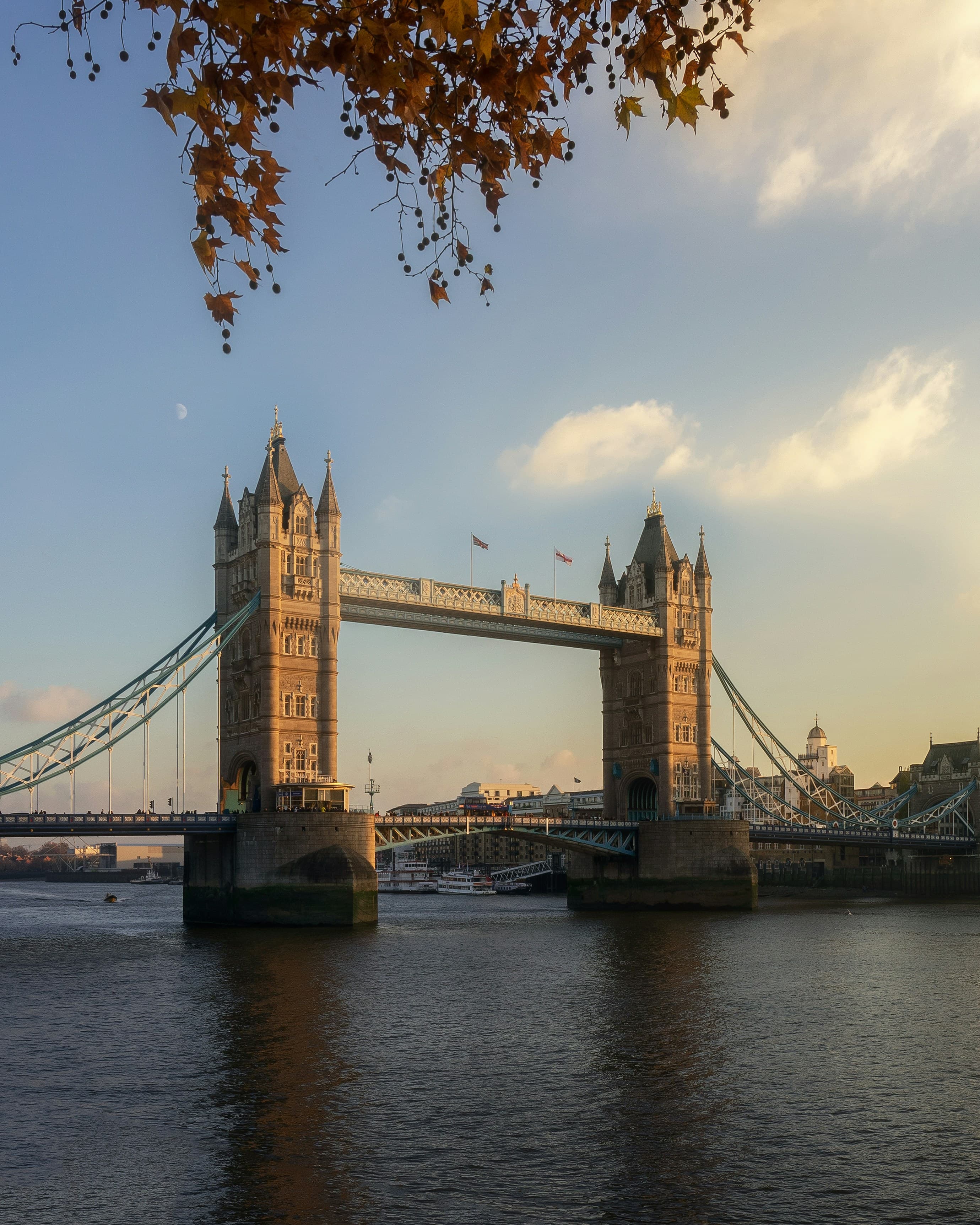 Tower Bridge in London at golden hour