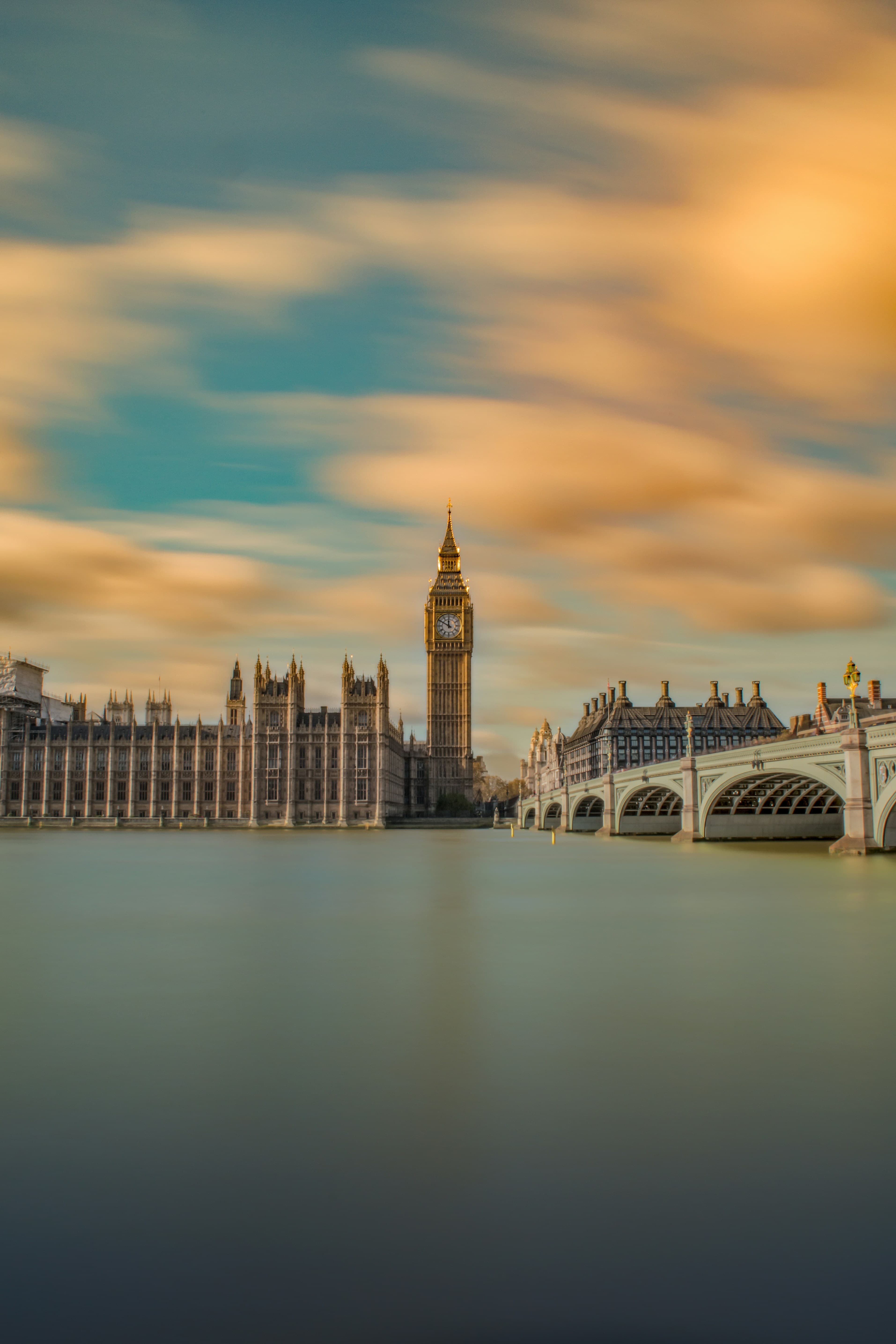 Westminster and the Thames at golden hour